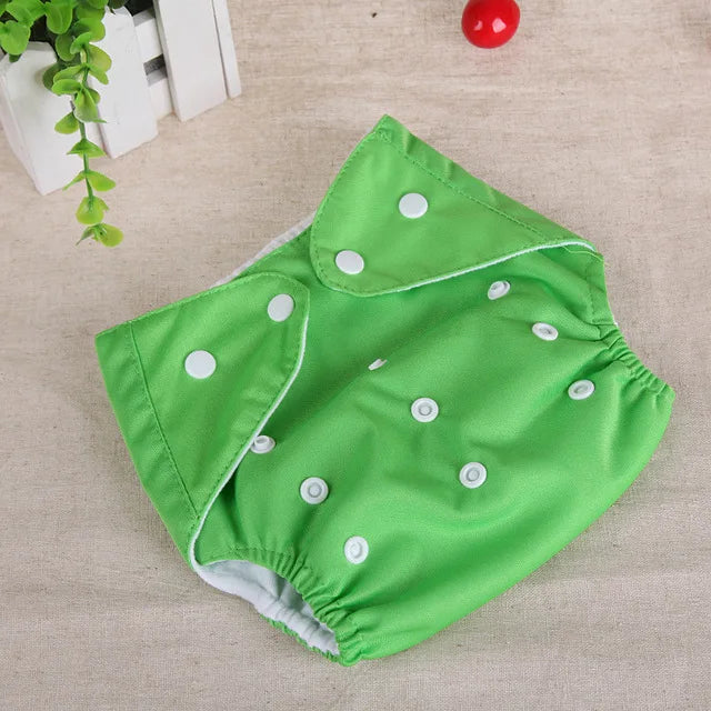 Baby Diapers Washable Reusable Nappies Grid Eco Friendly Cotton Baby Cloth Training Pant Cloth Diaper Adjustable Baby Fraldas