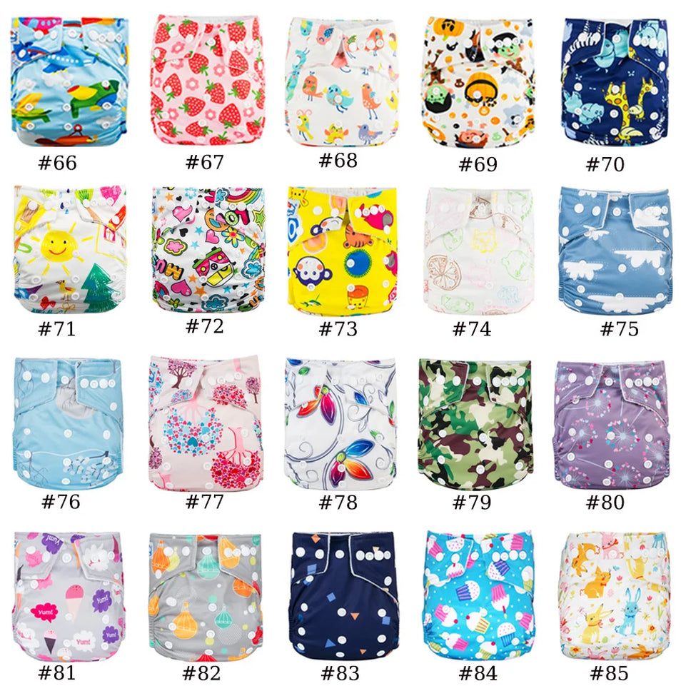 [BABYLAND] 2022 Baby Cloth Diapers Ecological Adjustable Pocket Nappy Fit 3-15kg Baby Washable Reusable Diaper Covers Girls boys