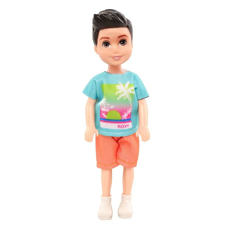 Kawaii 6 Items/Lot Kids Toys 5.5 Inch Little Girs Boys Fashion Clothes Dress Accessories For Girls DIY Birthday Christmas Gift