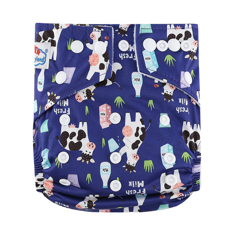 [BABYLAND] 2022 Baby Cloth Diapers Ecological Adjustable Pocket Nappy Fit 3-15kg Baby Washable Reusable Diaper Covers Girls boys