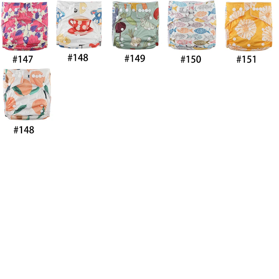 [BABYLAND] 2022 Baby Cloth Diapers Ecological Adjustable Pocket Nappy Fit 3-15kg Baby Washable Reusable Diaper Covers Girls boys