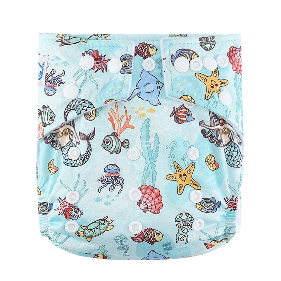 [BABYLAND] 2022 Baby Cloth Diapers Ecological Adjustable Pocket Nappy Fit 3-15kg Baby Washable Reusable Diaper Covers Girls boys