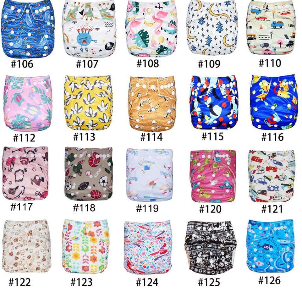 [BABYLAND] 2022 Baby Cloth Diapers Ecological Adjustable Pocket Nappy Fit 3-15kg Baby Washable Reusable Diaper Covers Girls boys