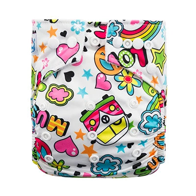 [BABYLAND] 2022 Baby Cloth Diapers Ecological Adjustable Pocket Nappy Fit 3-15kg Baby Washable Reusable Diaper Covers Girls boys