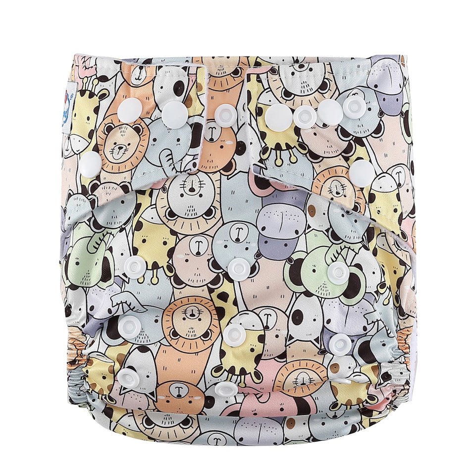 [BABYLAND] 2022 Baby Cloth Diapers Ecological Adjustable Pocket Nappy Fit 3-15kg Baby Washable Reusable Diaper Covers Girls boys