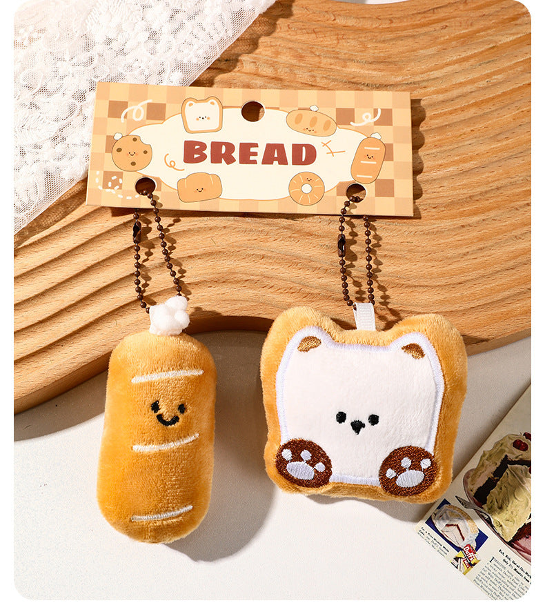Cute Bread, Plush Bags, Pendants, Keychains, Creative Little Dolls  Accessories Wholesale  Cartoon Girl Backpack Accessories