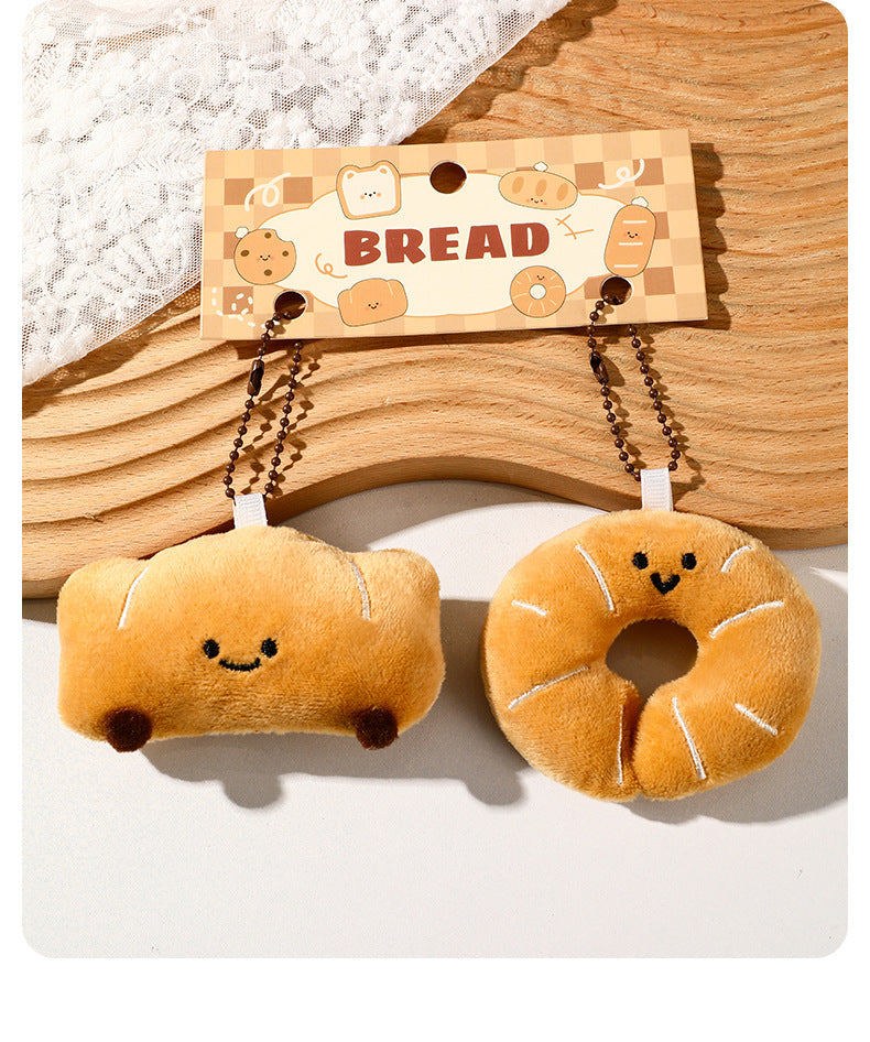Cute Bread, Plush Bags, Pendants, Keychains, Creative Little Dolls  Accessories Wholesale  Cartoon Girl Backpack Accessories