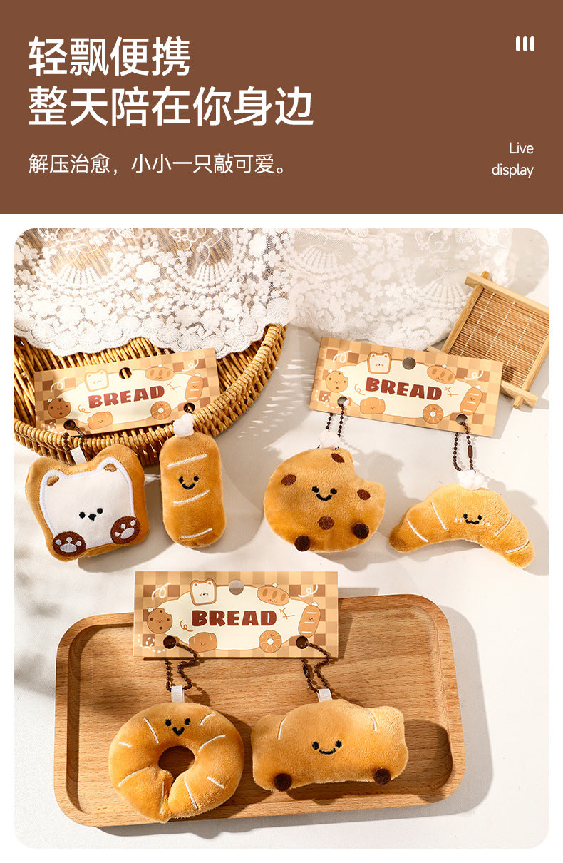 Cute Bread, Plush Bags, Pendants, Keychains, Creative Little Dolls  Accessories Wholesale  Cartoon Girl Backpack Accessories