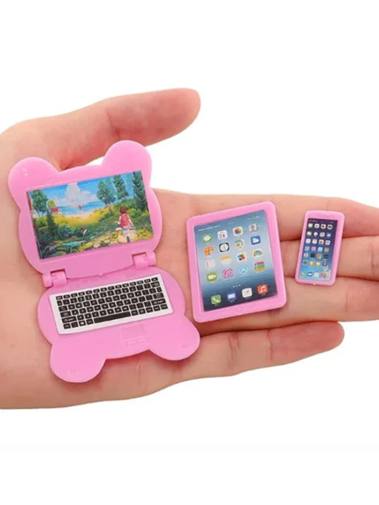 Kawaii Doll Accessories Food Clean Study Tool Mini Item Toys Cute Miniature for Dollhouses,Color random