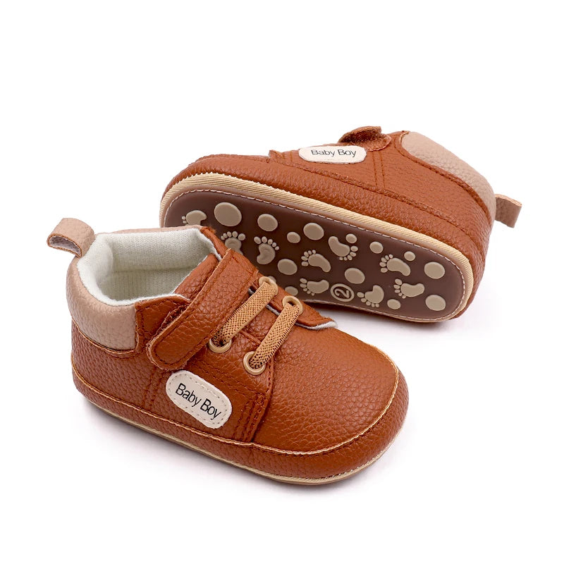 Baby Shoes Casual Sneaker Spring and Autumn Soft PU and TPR Sole Anti-slip Cute Comfortable High-quality for 0-6-12 Months Baby