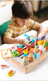 Children's Wooden Imitation Barbecue Grill Toy For Role-Playing Home Cooking And Food Recognition Available In Two Styles