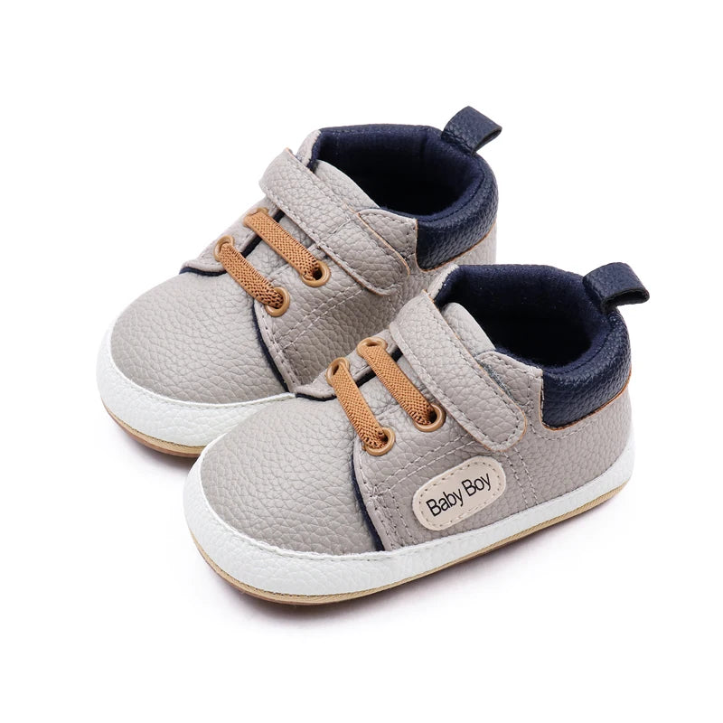 Baby Shoes Casual Sneaker Spring and Autumn Soft PU and TPR Sole Anti-slip Cute Comfortable High-quality for 0-6-12 Months Baby
