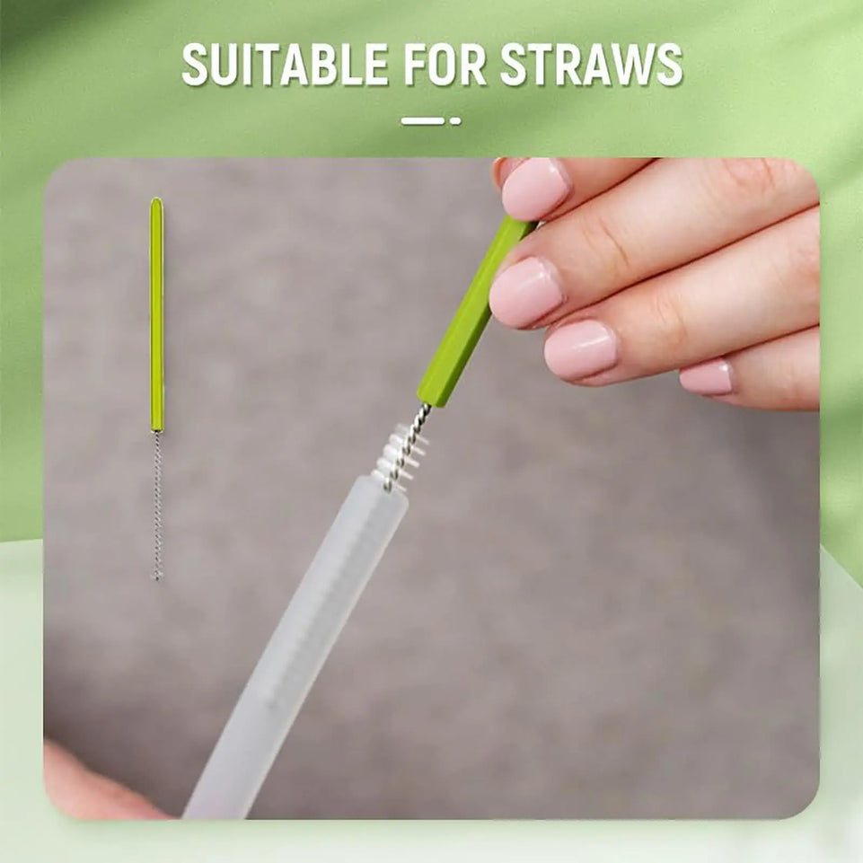 4 Piece Baby Bottle Brush Cleaning Set, Cactus Baby Bottle Brush Set, Long Handle Water Bottle Cleaner, Home Use Cups and Straws
