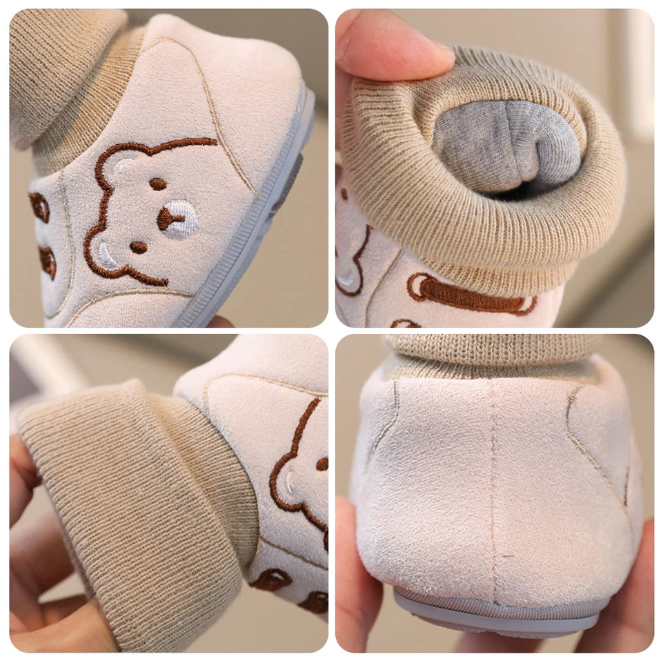 Baby Shoes Autumn and Winter and Socks Cotton for Warmth Non Slip Walking Shoes for Newborn Babies Baby 0-1 Years Old Shoes