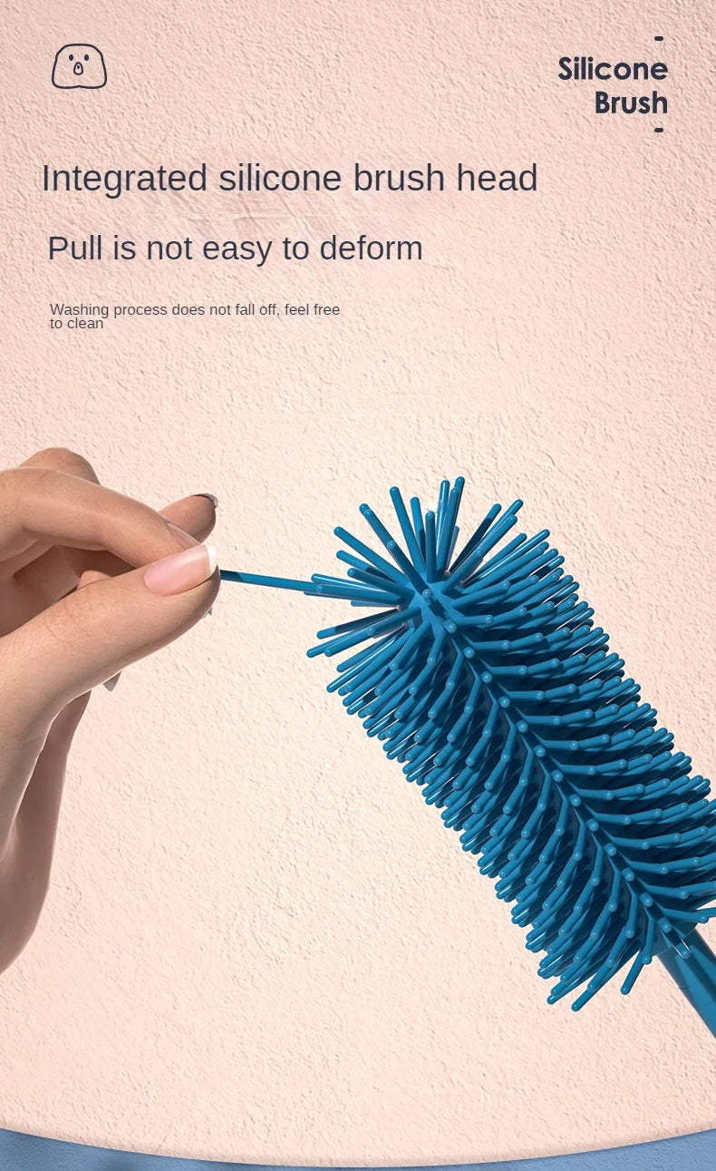 1/2/3pcs Silicone Brush for Bottles 360 Degree Rotation Baby Bottle Pacifier Cleaning Brush Nipple Dropper Brushes Set Baby Item
