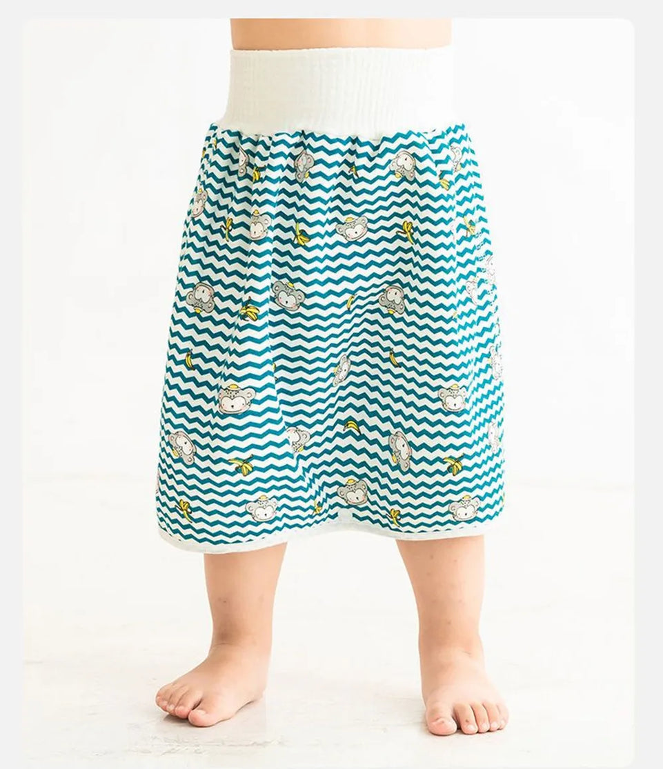 Baby Waterproof Diaper Pants&Skirt for Potty Training Baby Comfy Diaper Short for Boys and Girls Sleeping Bedclothes Night Time