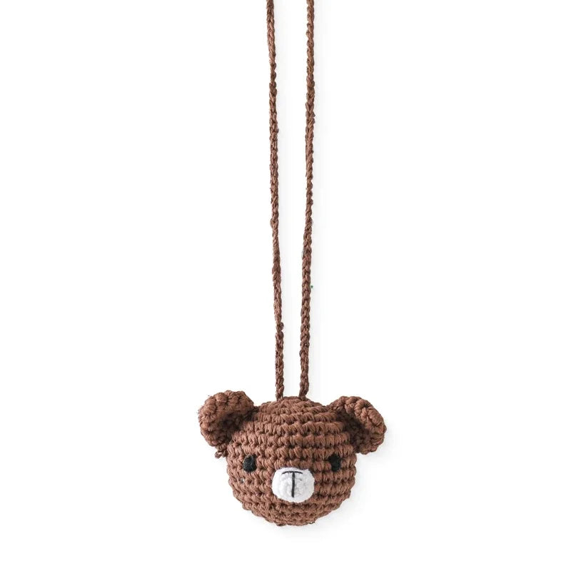 Baby Crochet Rattle Toys Rabbit Teether Toys Pacifier Chain Pendant Play Activity Gym Hanging Toys For Newborn Teething Toys