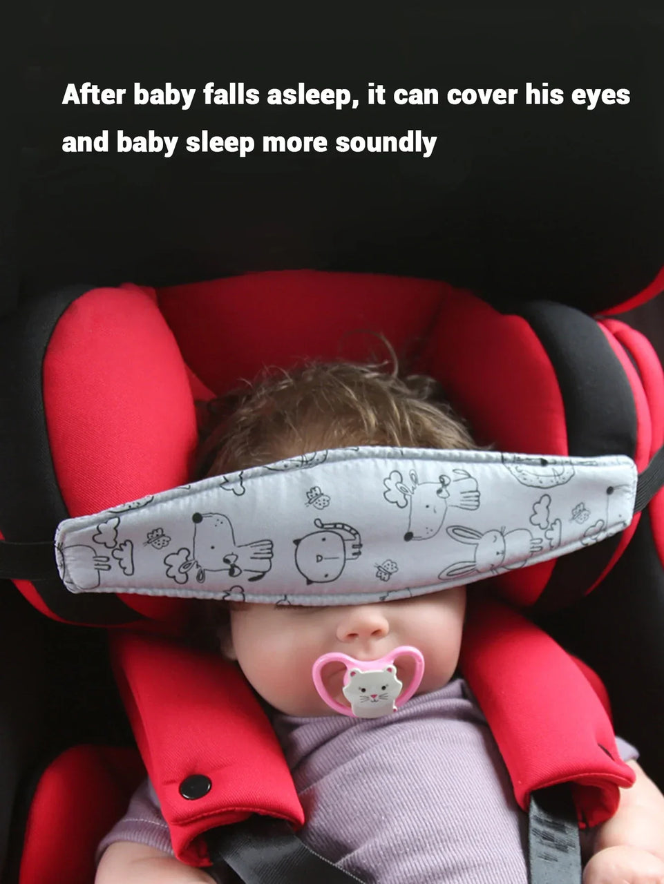 Baby Head Fixation Belt Car Seat Head Support Pushcart Fixation Belt Adjustable Sleep Positioner Baby Safety Pillow
