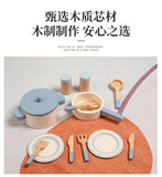 Wooden Mini Kitchen Toys Cookware Pot Pan Cook Pretend Play Educational House Toys For Children Simulation Kitchen Utensils Girl