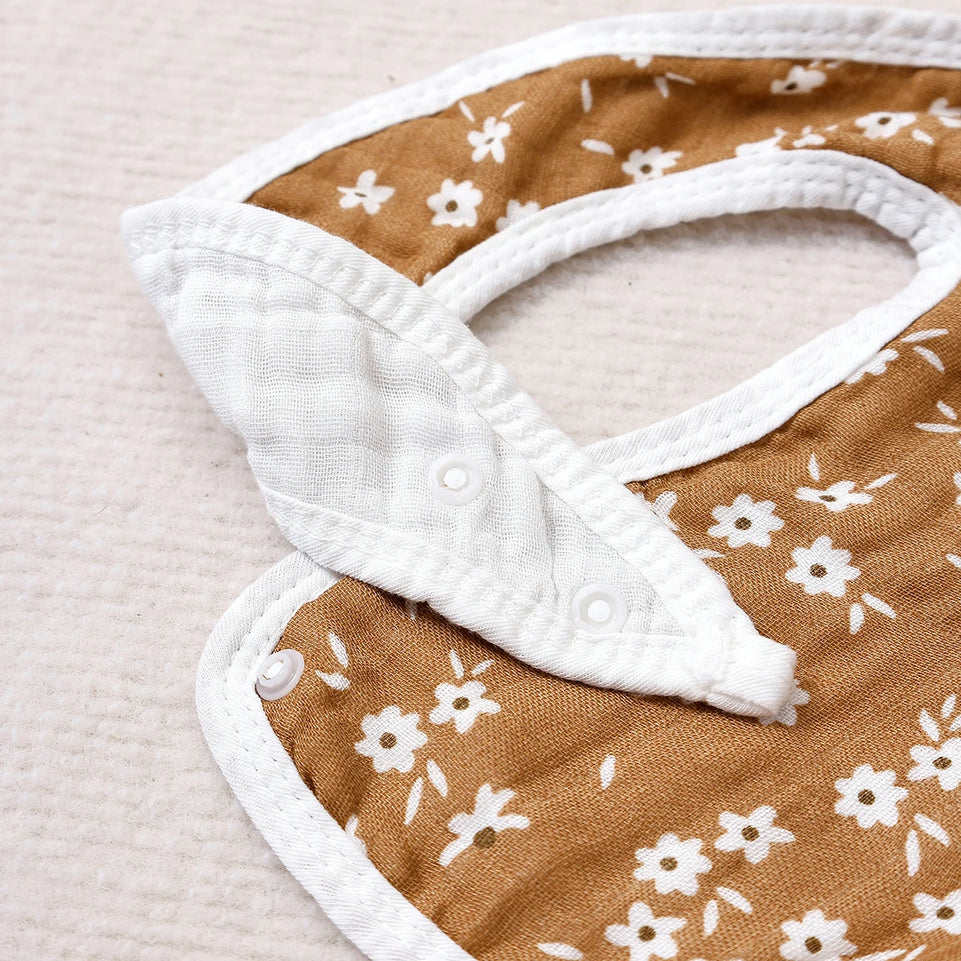 Kangobaby #My Soft Life# New 5pcs Set Breathable Bamboo Cotton Newborn Muslin Feeding Bib Antibacterial Baby Burp Cloth