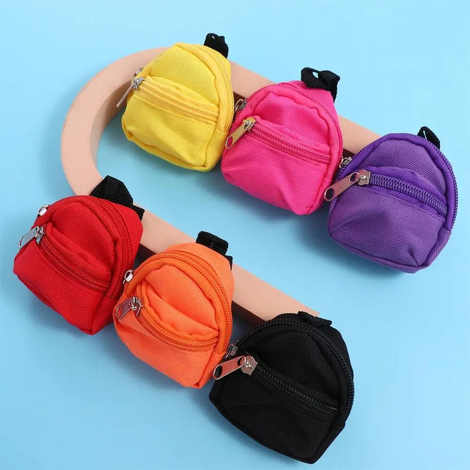 Gifts Dolls Accessories 1/6 BJD Rucksack With Zipper Kids Gifts BJD Doll Schoolbag Doll Backpack Doll Bag Miniature Doll Bag