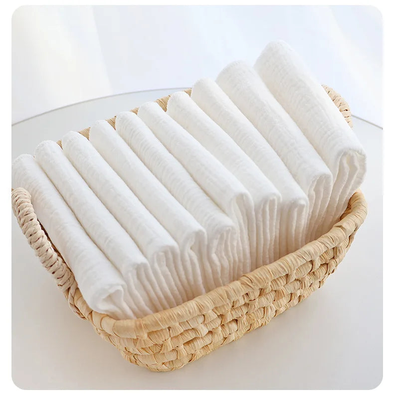 10pc/pack Baby Diapers 100% Cotton Resuable Washable Cloth Diaper Cover for Newborn Nappy Absorbent Gauze Baby Items