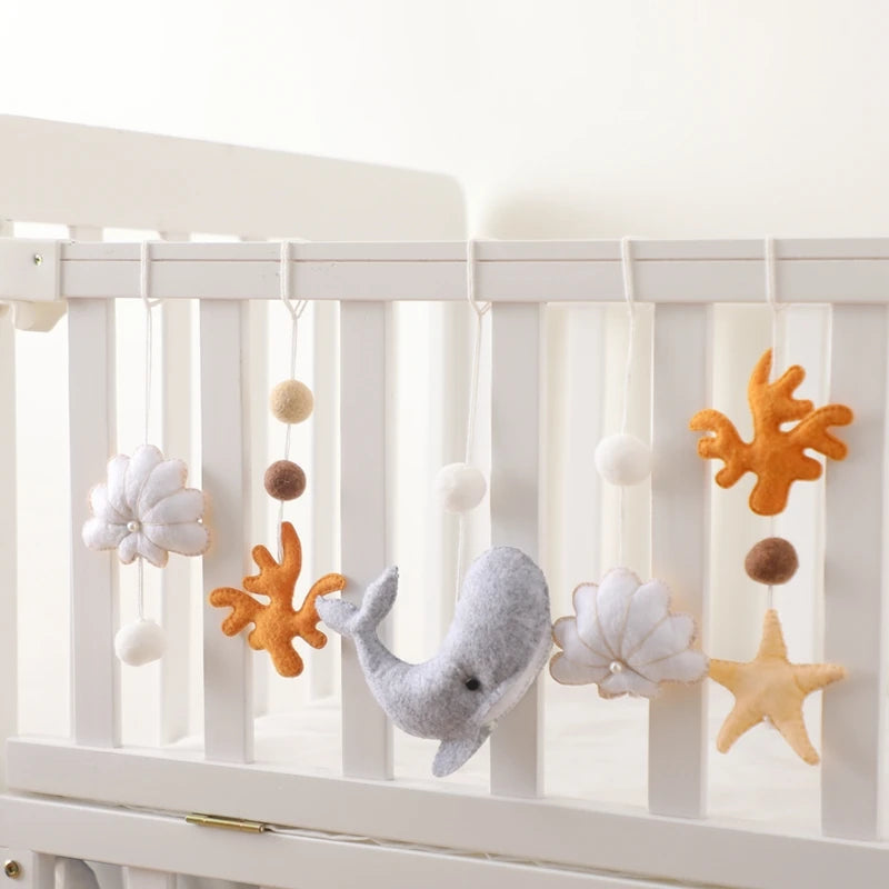 Baby Crochet Rattle Toys Rabbit Teether Toys Pacifier Chain Pendant Play Activity Gym Hanging Toys For Newborn Teething Toys
