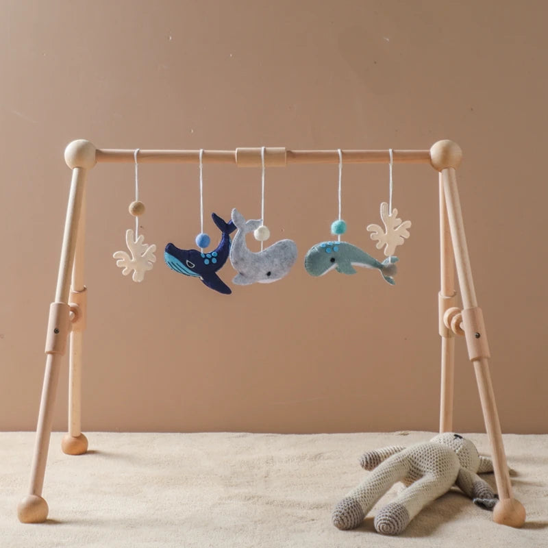 Baby Crochet Rattle Toys Rabbit Teether Toys Pacifier Chain Pendant Play Activity Gym Hanging Toys For Newborn Teething Toys