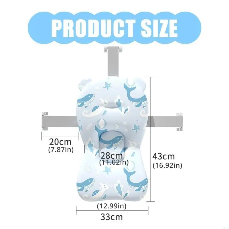 Baby Safety Bath Mat Cushion Portable Anti-Slip Baby Bathtub Shower Supportive Mat Soft Infant Security Floating Bather Mat