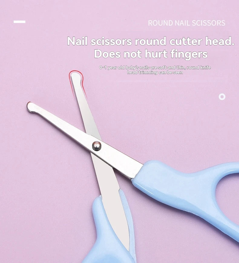 Baby Care Products Set, 0-3 Year Old Baby Care Comb, Scissors, Convenient Care 5-Piece Tool Kit