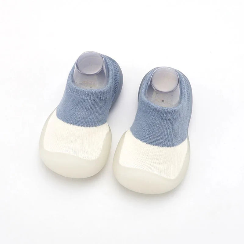 Baby Shoes First Walkers Comfortable Boys Girls Kids Rubber Soft Non-Slip Sole Floor Shoes Knit Booties