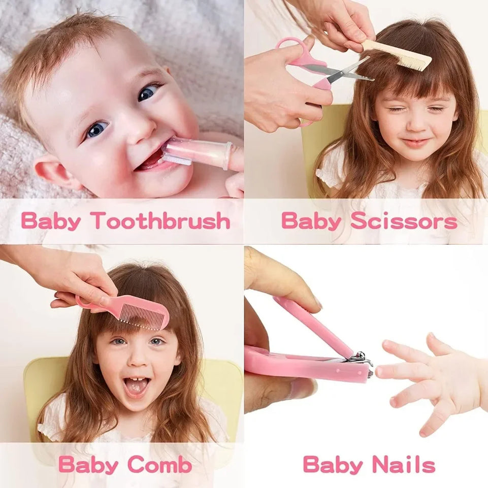 Baby Grooming Kit, Infant Safe Care Set with Hair Comb Nail Clipper Etc, Baby Essentials Kit, Newborn Girls Boys Baby Essentials