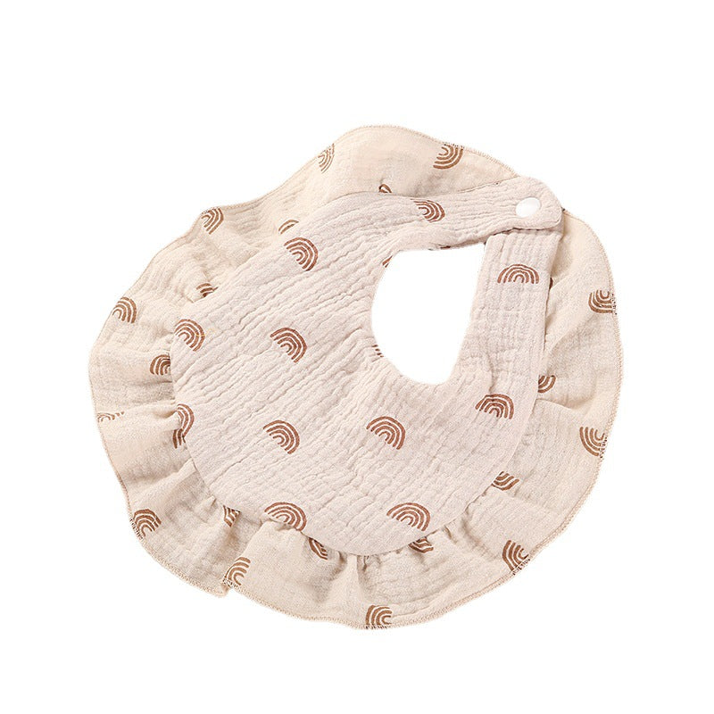 INS Hot Baby Bibs Kawaii Newborn Girls Cotton Muslin Saliva Towel Flowers Cherry Leopard Lace Babies Accessories Children Stuff