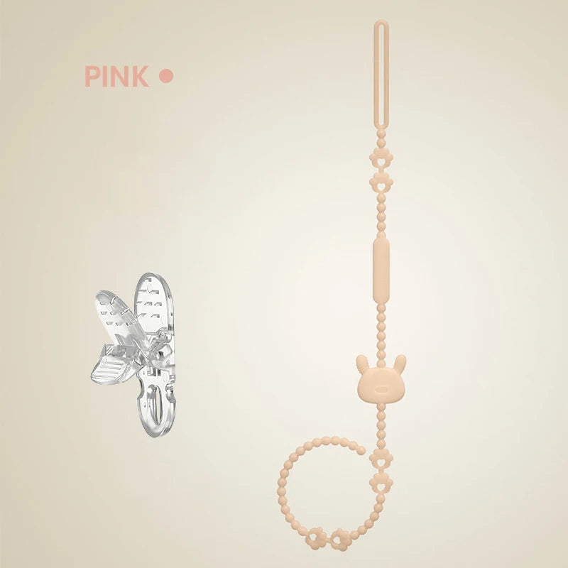 Baby Teething Toy with Music, Silicone Gum Soother Pacifier Clip, Anti-Loss Chain for Drool Relief & Sensory Development