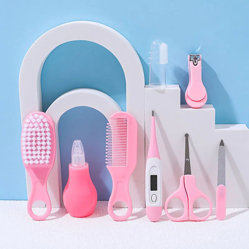 Baby Care Kit (8PCS) - Hospital-Grade Nail Clippers, Soft Brush, Safety Nasal Aspirator, Gentle Comb & | Newborn Essentials