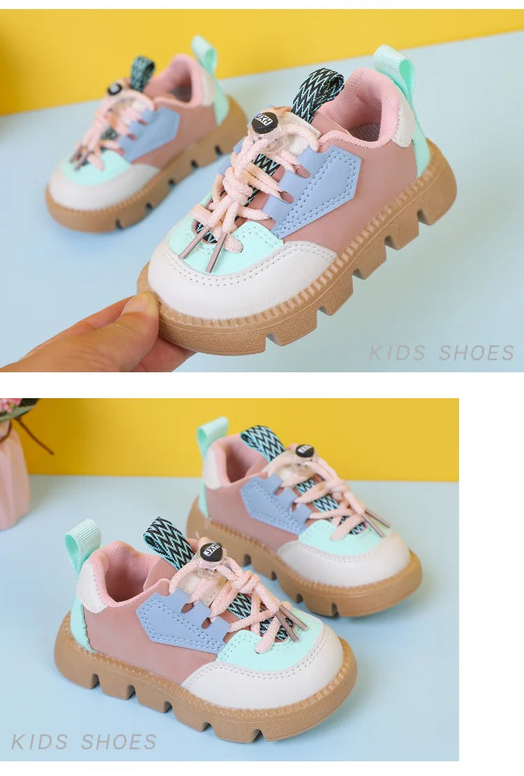 Baby Shoes 2023 New Fashion Casual Girls Boys Sneakers Lace Up Comfortable Breathable Tenis Shoes For Infant Walking Kids Shoes