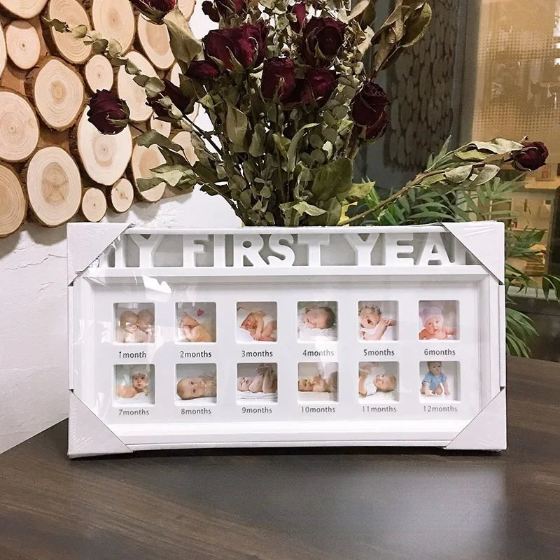 The First Year Baby Keepsake Frame 0-12 Months Pictures Photo Frame Souvenirs Kids Growing Memory Gift Children Gift