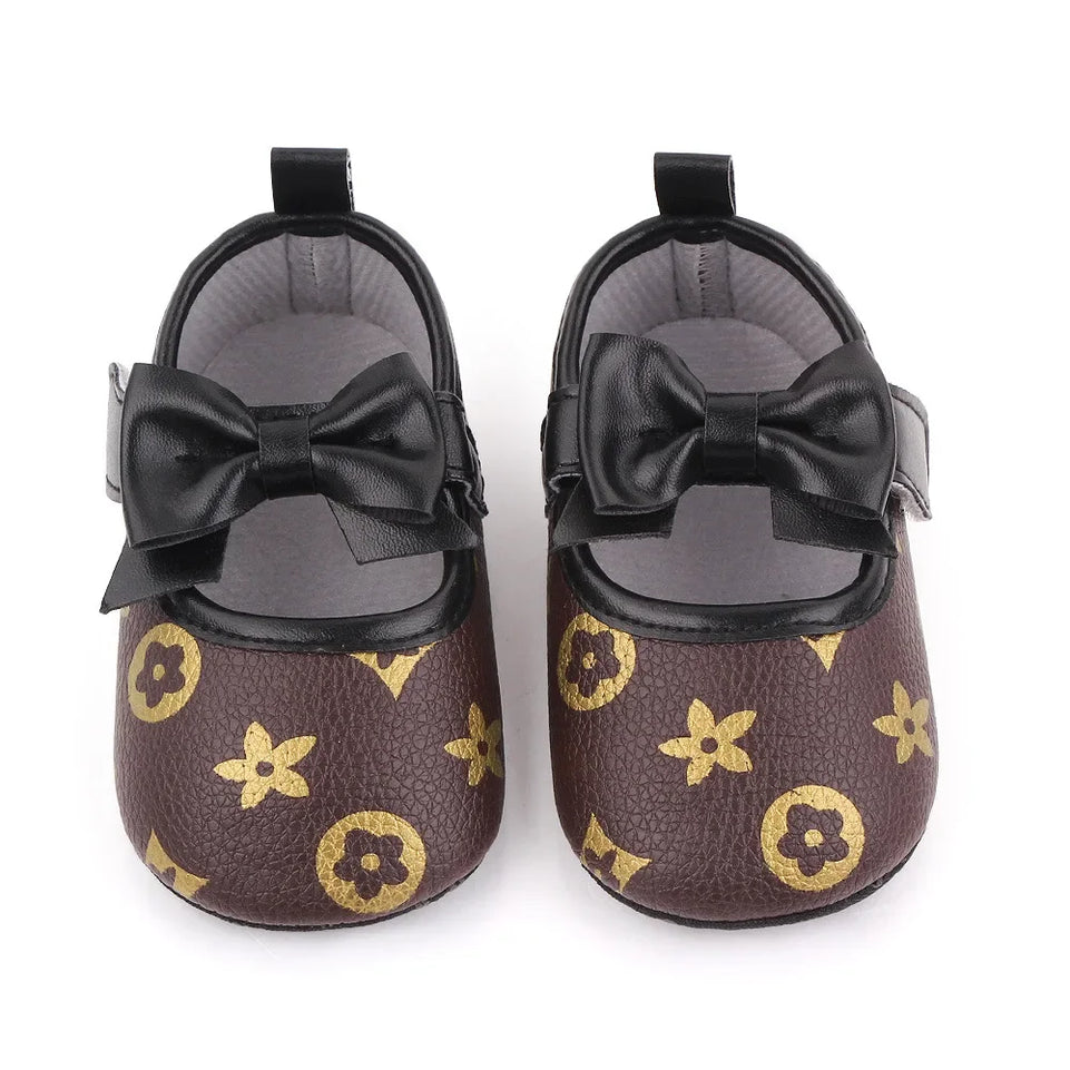 Baby Girls Shoes Love Bow Soft Soled Non-slip Footwear First Walkers Crib Shoes Toddler Girls Shoes
