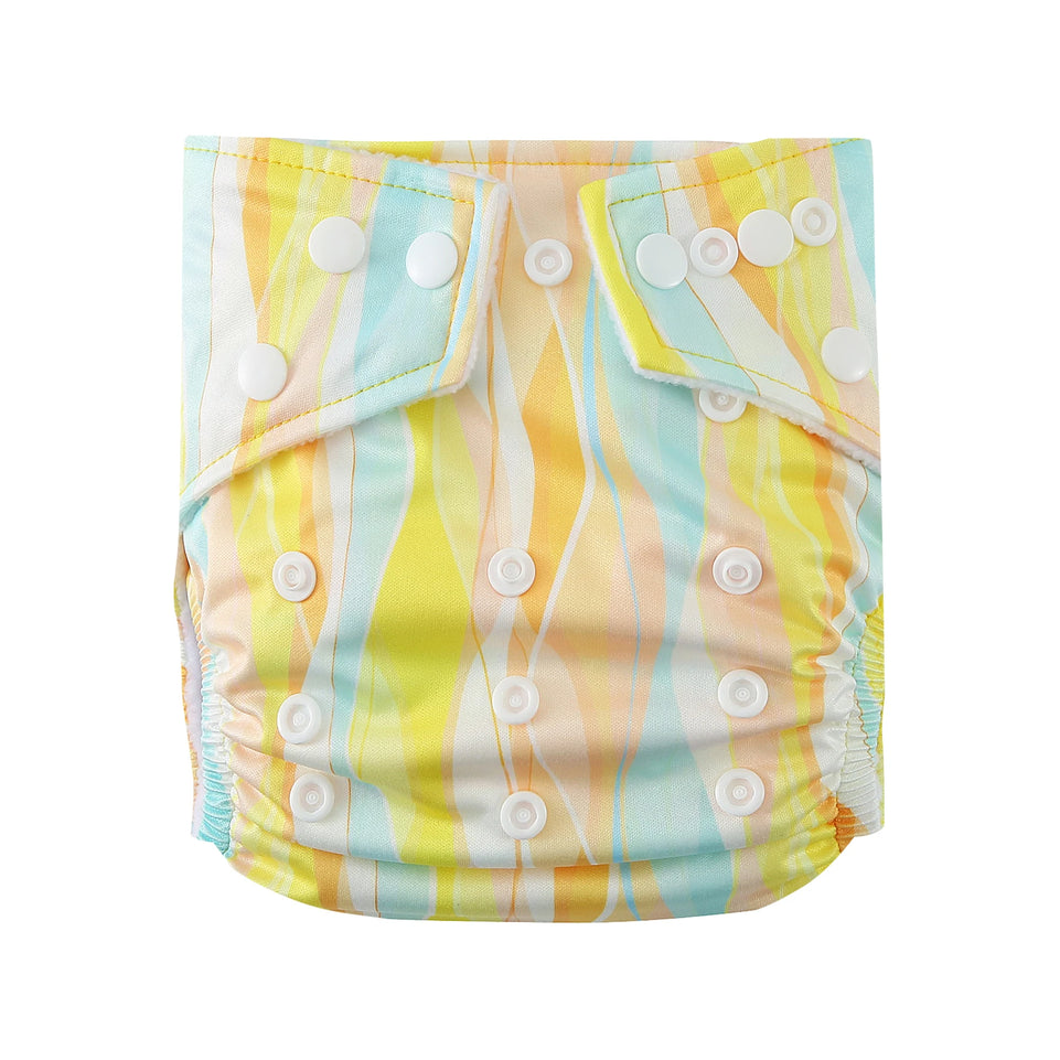 [BABYLAND] 2022 Baby Cloth Diapers Ecological Adjustable Pocket Nappy Fit 3-15kg Baby Washable Reusable Diaper Covers Girls boys