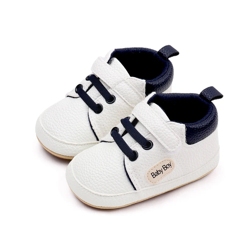 Baby Shoes Casual Sneaker Spring and Autumn Soft PU and TPR Sole Anti-slip Cute Comfortable High-quality for 0-6-12 Months Baby