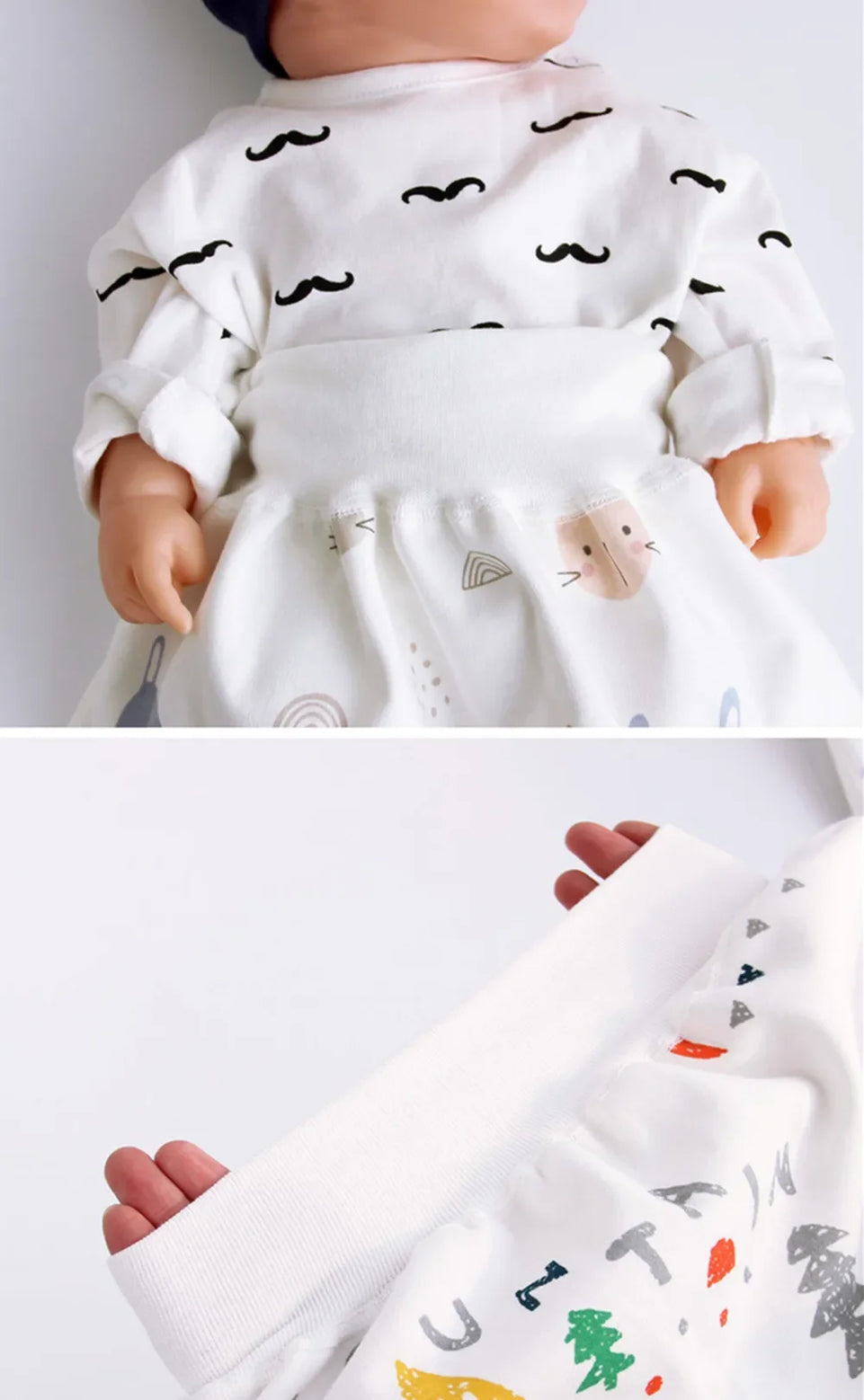 Baby Waterproof Clothes Diaper Skirt for Potty Training Baby Comfy Diaper Training Skirts for Boys and Girls Night Time Sleeping