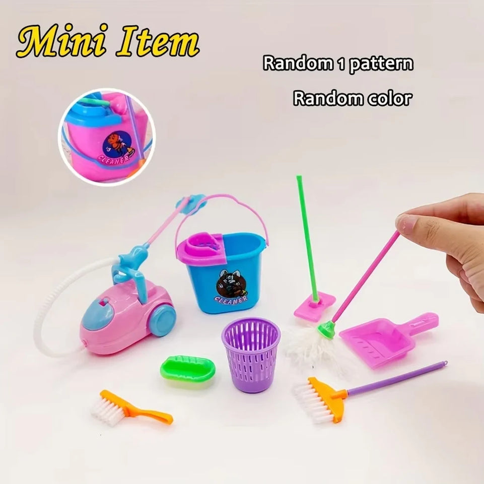 Kawaii Doll Accessories Food Clean Study Tool Mini Item Toys Cute Miniature for Dollhouses,Color random