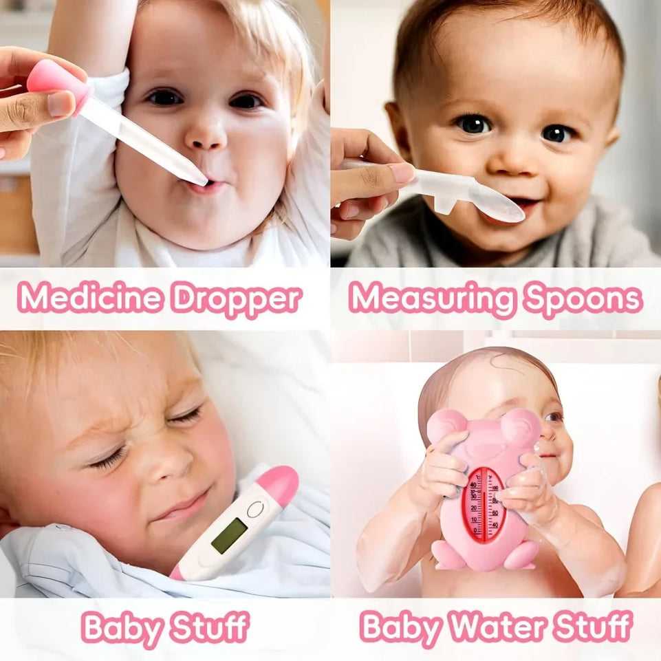 Baby Grooming Kit, Infant Safe Care Set with Hair Comb Nail Clipper Etc, Baby Essentials Kit, Newborn Girls Boys Baby Essentials