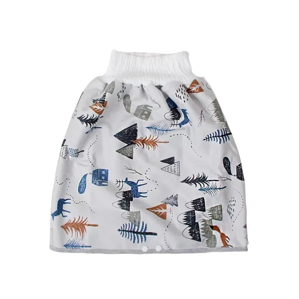 Baby Waterproof Clothes Diaper Skirt for Potty Training Baby Comfy Diaper Training Skirts for Boys and Girls Night Time Sleeping