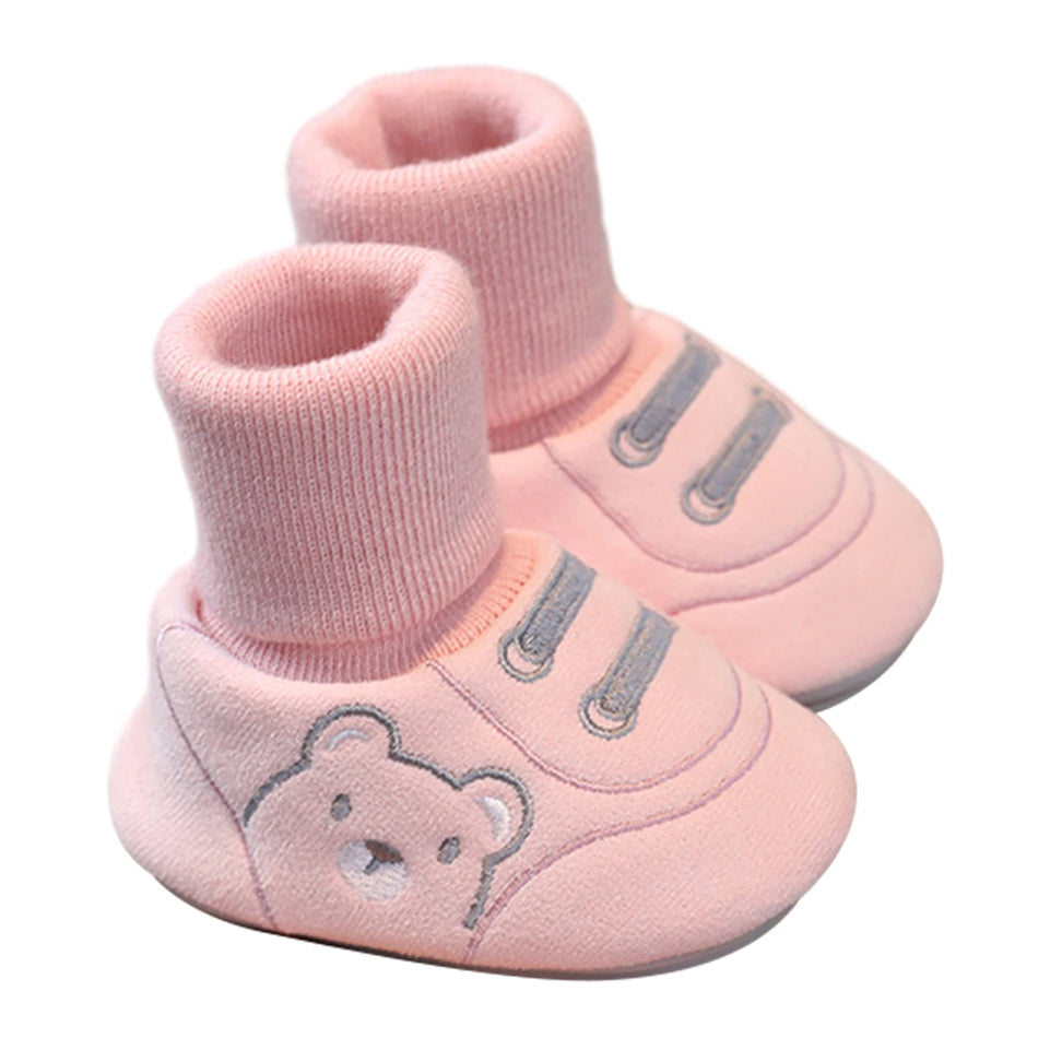 Baby Shoes Autumn and Winter and Socks Cotton for Warmth Non Slip Walking Shoes for Newborn Babies Baby 0-1 Years Old Shoes