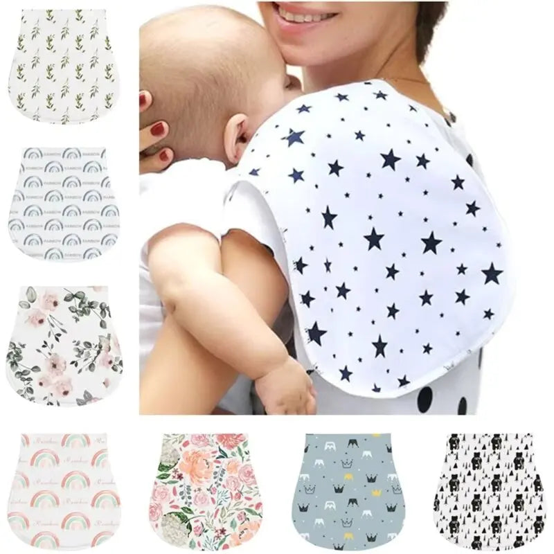 Baby Burp Cloth Universal Bibs Towel Newborn Unisex Boys and Girls Feeding Cloth Cotton Saliva Towel Cute Patten Baby Bib Towels