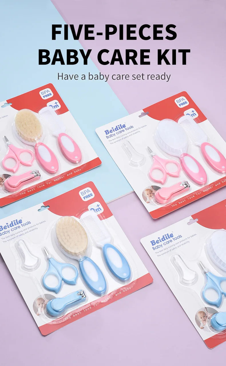 Baby Care Products Children's Baby Nail Clippers Comb Brush Care Set Card Set Easter Gift