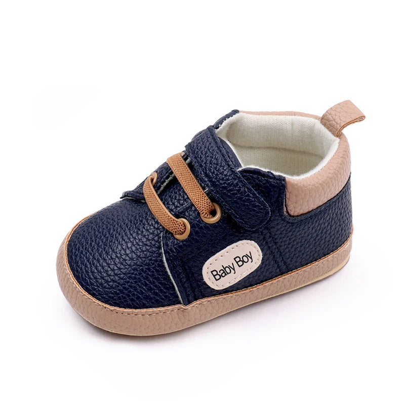 Baby Shoes Casual Sneaker Spring and Autumn Soft PU and TPR Sole Anti-slip Cute Comfortable High-quality for 0-6-12 Months Baby