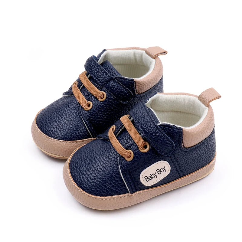 Baby Shoes Casual Sneaker Spring and Autumn Soft PU and TPR Sole Anti-slip Cute Comfortable High-quality for 0-6-12 Months Baby