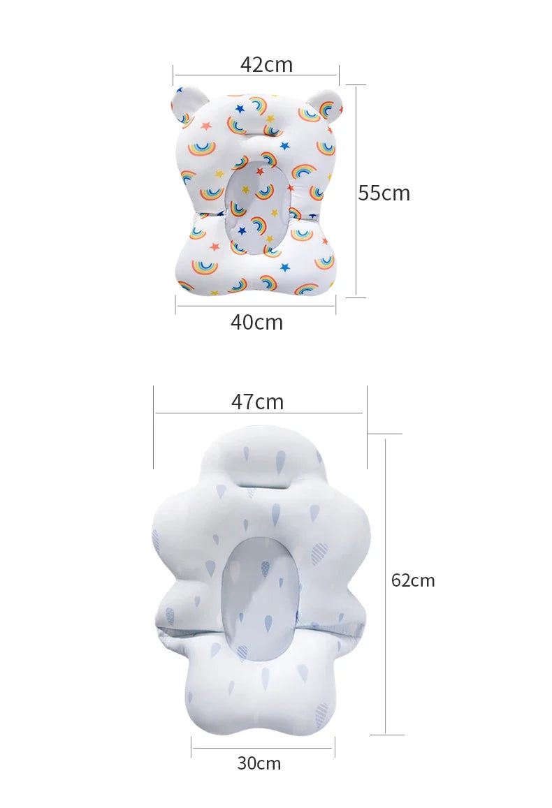 Baby Safety Bath Mat Cushion Portable Bath Anti-Slip Cushion Seat Infant Floating Bather Bathtub Pad Shower Security Support Mat